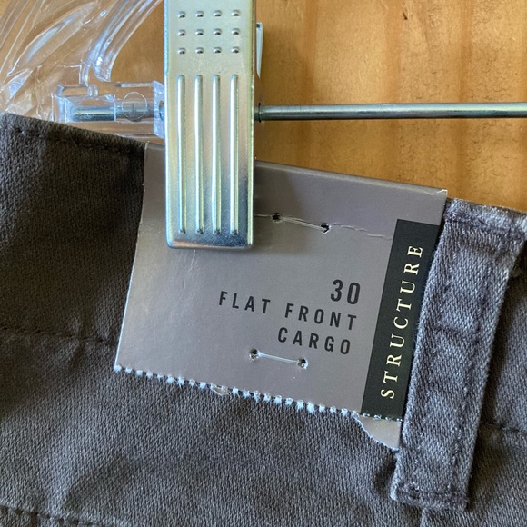 Men’s Structure dark brown flat front cargo shorts size 30 - NWT - Picture 4 of 6